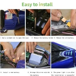 36V 6/4.4Ah Rechargeable Lithium Ion Battery Pack 10S2P for Electric Self Balancing Scooter Hoverboard Unicycle