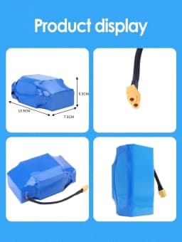 36V 6/4.4Ah Rechargeable Lithium Ion Battery Pack 10S2P for Electric Self Balancing Scooter Hoverboard Unicycle