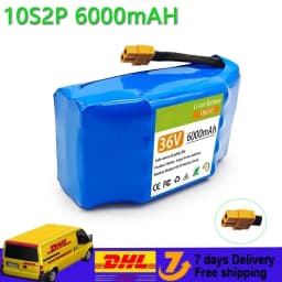 36V 6/4.4Ah Rechargeable Lithium Ion Battery Pack 10S2P for Electric Self Balancing Scooter Hoverboard Unicycle