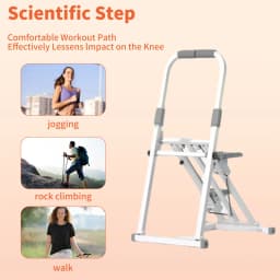Foldable Stair Cardio Stepper Full-Body Workout Home Gym Exercise Vertical Climber Machine With Handlebars & Foot Pads