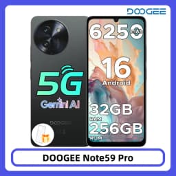 DOOGEE Note59 Pro 5G Smartphone 32GB 256GB 6.75" HD+ 120Hz Display Unisoc T8200 6250mAh Battery NFC Android15 Mobile Phone