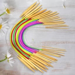 18Pcs/Set Circular Knitting Needles Bamboo Crochet Sewing Knitting Double Cusp Hooks Soft Tube Needle Craft Tools Set 40-120cm