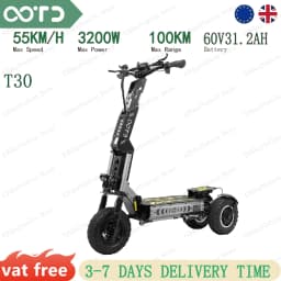 OOTD T30 3200W Dual Motor Electric Scooter, 13" Fat Tires for All Terrain, 60V31.2Ah Battery with NFC Unlock