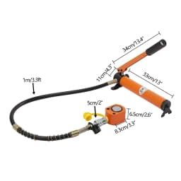 NEWEST 10-ton Hydraulic Jack, Industrial Manual Hydraulic Pump Power Kit 350CC, for Lifting, Bending,  Straightening