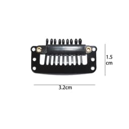 24 Pcs 9-teeth Beige/Brown/Black Hair Extension Clips Hair Extension Wigs Snap Clips Comb Small Snap Wig Accessories Clips