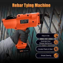 12V Rebar Tying Wire Rebar Binding Machine 8-34MM Rebar Tier Cordless Tying Binding Machine for Bundling Steel Bars