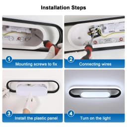 30W Long Oval LED Ceiling Light, White LED Ceiling Light, Acrylic Ceiling Light, Suitable for Bedrooms, Kitchens, Hallways
