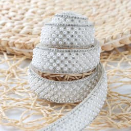 (91cm/pack)1cm/1.5cm/2cm Pearl Diamond Lace Shining Self Adhesive Diamond Hair Accessories Clothing Decoration Patches Handmade