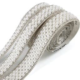 (91cm/pack)1cm/1.5cm/2cm Pearl Diamond Lace Shining Self Adhesive Diamond Hair Accessories Clothing Decoration Patches Handmade
