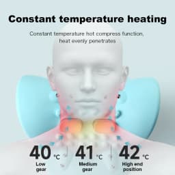 Electric Massage Pillow Hot Compress Vibration Pulse Cervical Neck Massager Neck Muscle Relaxation Pain Relief Massage Pillow