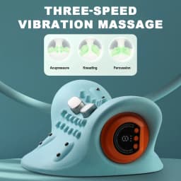 Electric Massage Pillow Hot Compress Vibration Pulse Cervical Neck Massager Neck Muscle Relaxation Pain Relief Massage Pillow