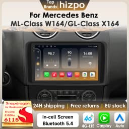 Hizpo 9" 2Din Car Radio Autoradio For Mercedes ML W164 X164 ML350 ML300 GL500 ML320 ML280 GL350 Carplay GPS 4G 360Camera 6115
