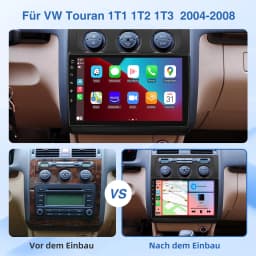 Mopect for Vw Touran 1t1 1t2 1t3 2003-2010 10.1" Hd Touchscreen Android 15 Car Radio Gps Navigation Wifi Bt Mirror Link Fm