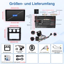 Mopect for Vw Touran 1t1 1t2 1t3 2003-2010 10.1" Hd Touchscreen Android 15 Car Radio Gps Navigation Wifi Bt Mirror Link Fm
