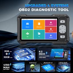 2026 New KINGBOLEN S608 Lifetime Free Update Car Diagnostic Tools 4 System ECM TCM ABS SRS CAN FD Active Test 9 Resets Auto OBD