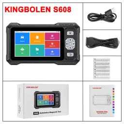 2026 New KINGBOLEN S608 Lifetime Free Update Car Diagnostic Tools 4 System ECM TCM ABS SRS CAN FD Active Test 9 Resets Auto OBD