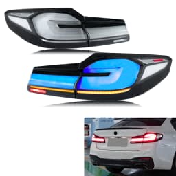 LED Tail Lights for BMW G30 F90 M5 5-Series 2017-2020 Saloon Sequential Turn Signal Rear Lamps Assembly [Not Fit G31]