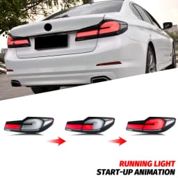 LED Tail Lights for BMW G30 F90 M5 5-Series 2017-2020 Saloon Sequential Turn Signal Rear Lamps Assembly [Not Fit G31]