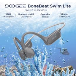 DOOGEE BoneBeat Swim Lite Bone Conduction Sports Headphones Wireless Bluetooth 5.4 Headset IP68 Waterproof for Running, Cycling