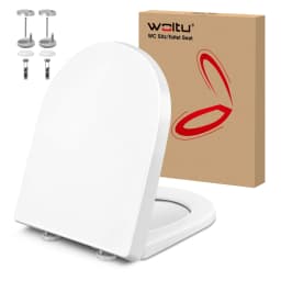 WOLTU U-Shape Toilet Lid Seat Quiet Lid with Soft-Close Mechanism Plastic Thickened Durable Universal Bathroom Accessories