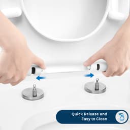 WOLTU U-Shape Toilet Lid Seat Quiet Lid with Soft-Close Mechanism Plastic Thickened Durable Universal Bathroom Accessories