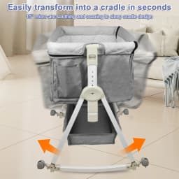 Crib Cododo baby bed, sleeping Together, with mattress, changing Table, easy to move, Portable newborn baby bed (blue/Beige/gray/black)