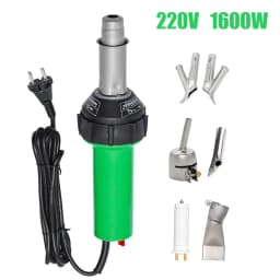 220V 1600W Hot Air Plastic Welding Gun with Nozzle Heating Element and Flat Tip Accessories for PVC PP PE Welding