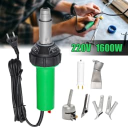 220V 1600W Hot Air Plastic Welding Gun with Nozzle Heating Element and Flat Tip Accessories for PVC PP PE Welding