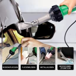 220V 1600W Hot Air Plastic Welding Gun with Nozzle Heating Element and Flat Tip Accessories for PVC PP PE Welding