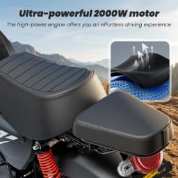 Y18 2000W Electric Moto Scooter 48V 20Ah Battery 55km/h Max Speed 80-90km Range With Storage Space 15 inch Vacuum-Inflated Tires