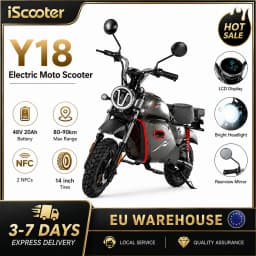 Y18 2000W Electric Moto Scooter 48V 20Ah Battery 55km/h Max Speed 80-90km Range With Storage Space 15 inch Vacuum-Inflated Tires