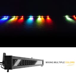SHEHDS Waterproof IP65 LED Wash Wall 18x10W RGBWLAC 6in1 Mixing Light 0 Noise for DJ Disco Outdoor Party Theater Concert
