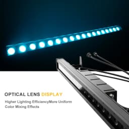 SHEHDS Waterproof IP65 LED Wash Wall 18x10W RGBWLAC 6in1 Mixing Light 0 Noise for DJ Disco Outdoor Party Theater Concert