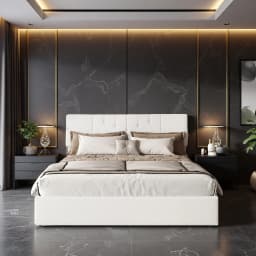 Anajqaqia Upholstered Storage Bed with USB Charging Port, Size: 140x190cm/140x200cm/160x200cm, Modern and Simple Style