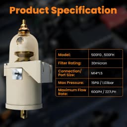 New 500fh 500fg 30 Diesel Fit for Marine Boat Fuel Filter / Water Separator