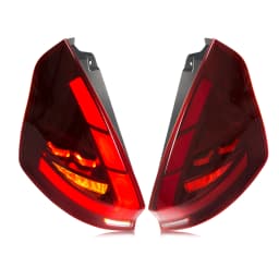LED Tail Lights Assembly for Ford Fiesta 2008-2020 VI Hatchback Sequential Turn Signal Red Rear Lamps Pair Assembly
