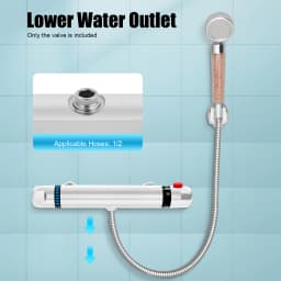 Bathroom Thermostatic Shower Faucet Thermostatic Shower Mixer Bathtub Shower Mixer Outlet Downward Half 2cm