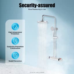 Bathroom Thermostatic Shower Faucet Thermostatic Shower Mixer Bathtub Shower Mixer Outlet Downward Half 2cm