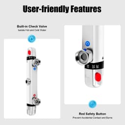 Bathroom Thermostatic Shower Faucet Thermostatic Shower Mixer Bathtub Shower Mixer Outlet Downward Half 2cm