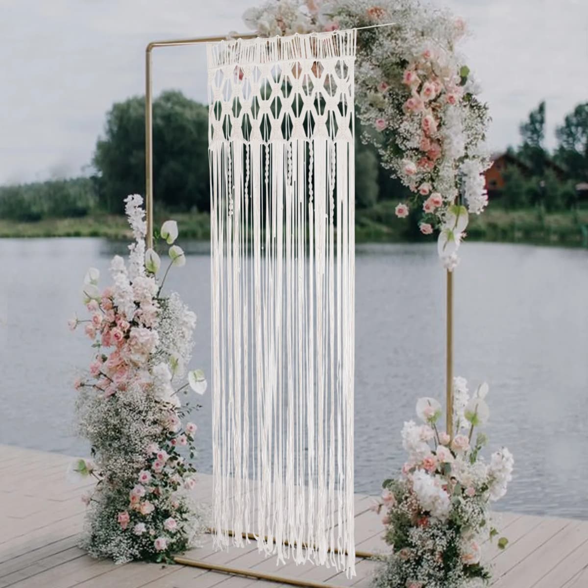 Beige Curtain Made of Polyester Cotton Woven Technique, Stable Durable Eco-Friendly, Creates a Cozy Living Atmosphere