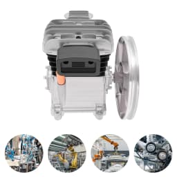 2 Cylinders Air Compressor Pump Head 2HP Air Compressor Head with Belt Pulley 8Bar Working Pressure  Oil Lubricated Air Compress