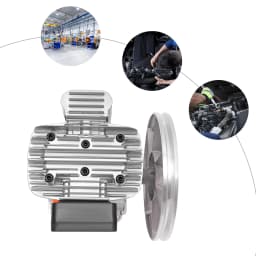 2 Cylinders Air Compressor Pump Head 2HP Air Compressor Head with Belt Pulley 8Bar Working Pressure  Oil Lubricated Air Compress