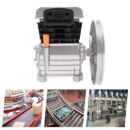 2 Cylinders Air Compressor Pump Head 2HP Air Compressor Head with Belt Pulley 8Bar Working Pressure  Oil Lubricated Air Compress