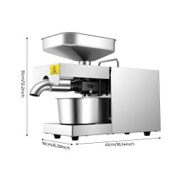600W 220V Electric Oil Press Machine Cold Hot Oil Extractor 304 Stainless Steel for Peanut Sunflower Olive Seeds