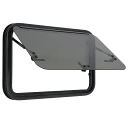 RV Push Out Window 70x45cm Tempered Glass with Built-in Sunshade Screen for Camper Van Trailer Motorhome Replacement