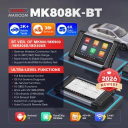 Autel MK808KBT PRO OBD2 Code Scanner Reader 7 Inch Bluetooth All System Car Diagnostic Scanner Brake Bleed Injector Coding FCA