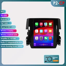 Android 6115 Car Radio for Honda Civic 2015-2020 Multimedia Player Stereo Autoradio DSP 9.7inch Vertical GPS Intelligent Screen