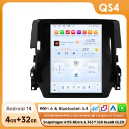 Android 6115 Car Radio for Honda Civic 2015-2020 Multimedia Player Stereo Autoradio DSP 9.7inch Vertical GPS Intelligent Screen