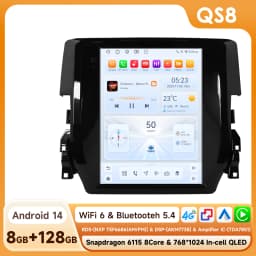 Android 6115 Car Radio for Honda Civic 2015-2020 Multimedia Player Stereo Autoradio DSP 9.7inch Vertical GPS Intelligent Screen
