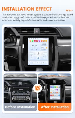 Android 6115 Car Radio for Honda Civic 2015-2020 Multimedia Player Stereo Autoradio DSP 9.7inch Vertical GPS Intelligent Screen